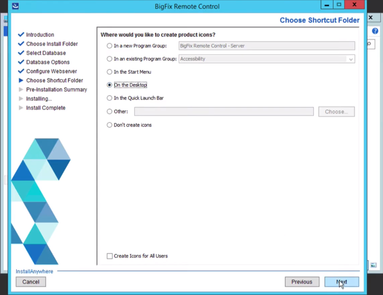 ขั้นตอนการติดตั้ง BigFix Remote Control ใช้เพื่อการควบคุมเครื่องไคลเอ้